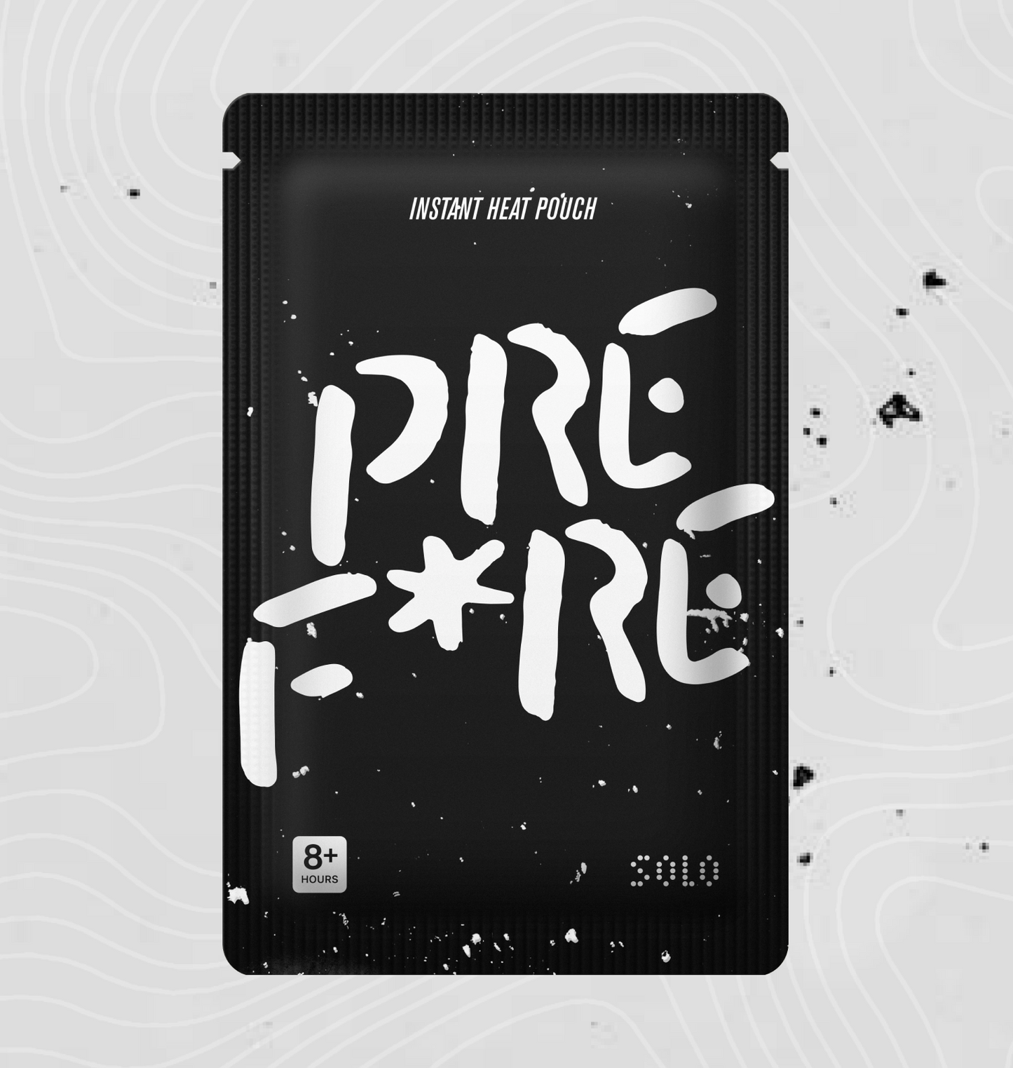 Full Pack Shot - Black & White PREF*RE Solo Hand Warmer Blister Pack