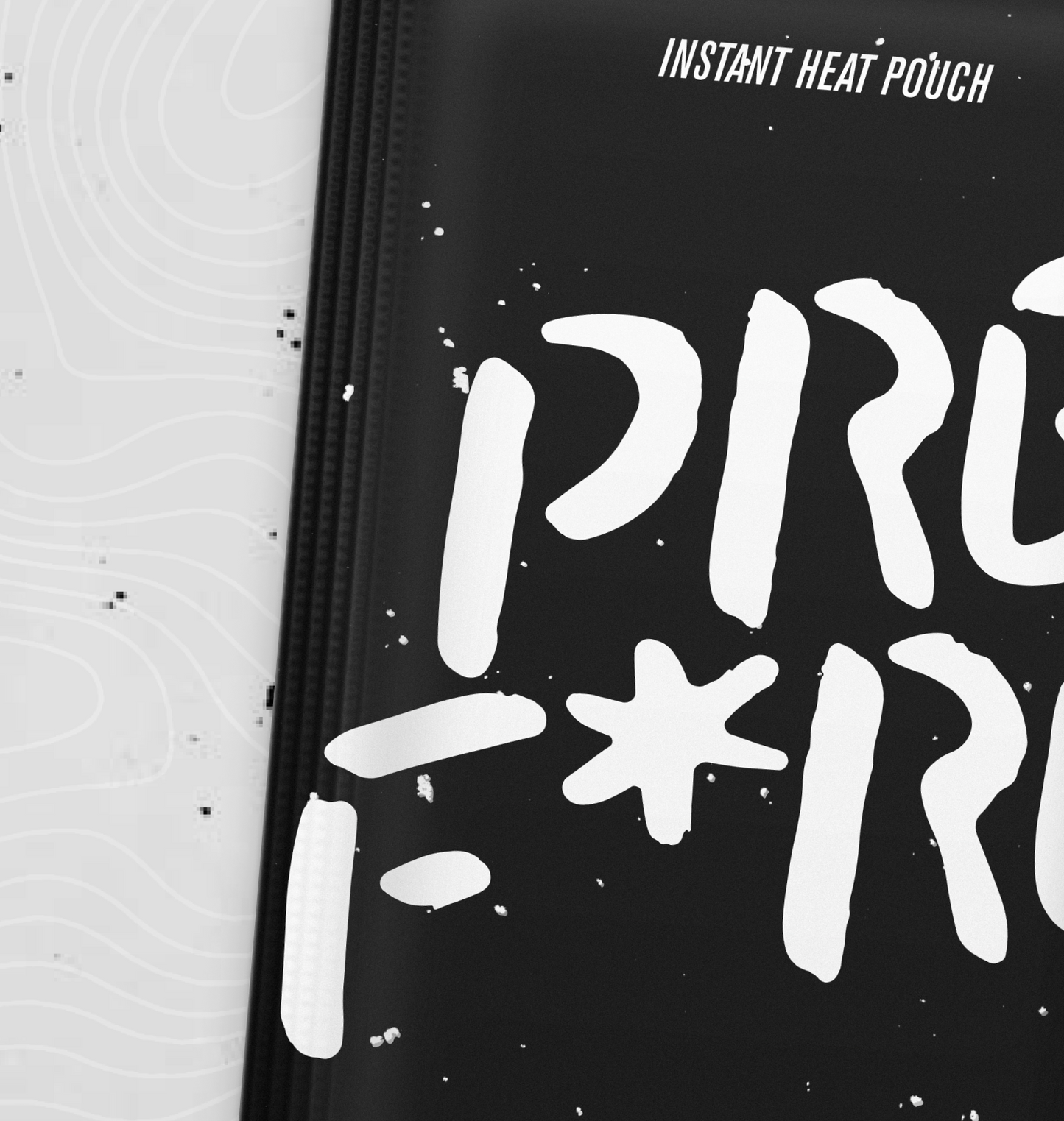 Close-up Pack Shot - Black & White PREF*RE Solo Hand Warmer Blister Pack