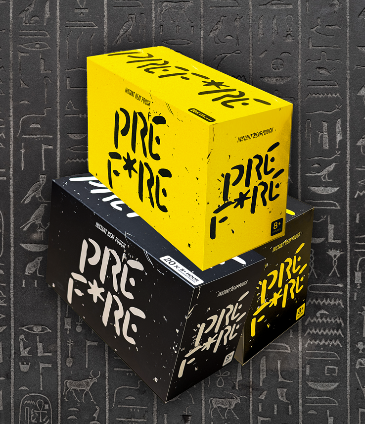 PREFIRE 3V1 instant hand warmers bundle (60 pack, 3 colorways)