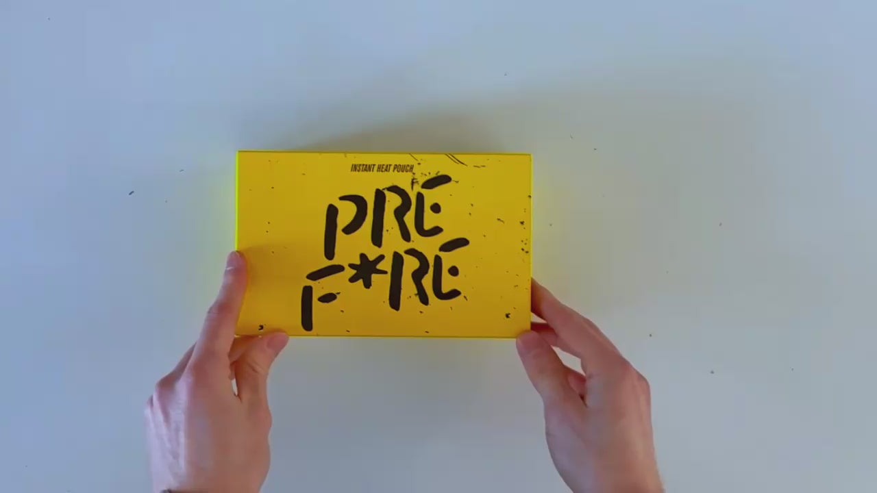 Black & Yellow Hand Warmers (20 Pack) | 8+ Hour Heat | PREFIRE
